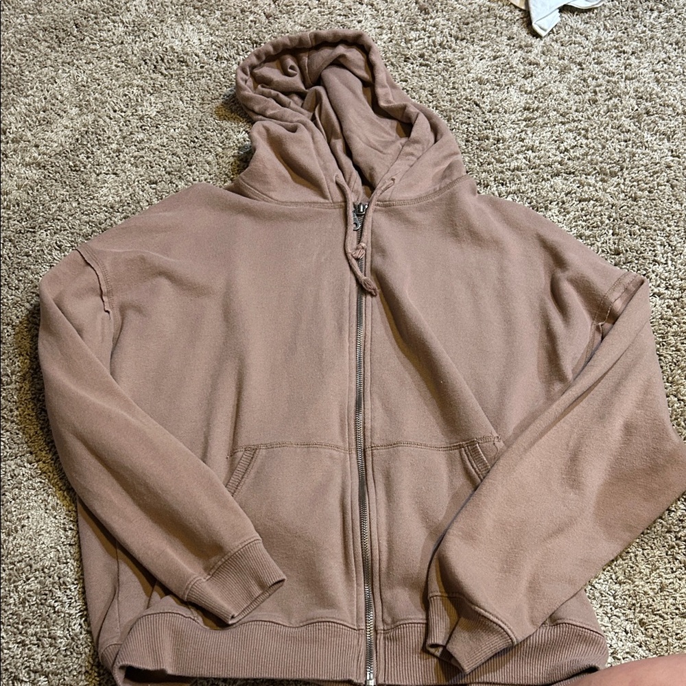 Aeropostale Tan Fleece Hoodie